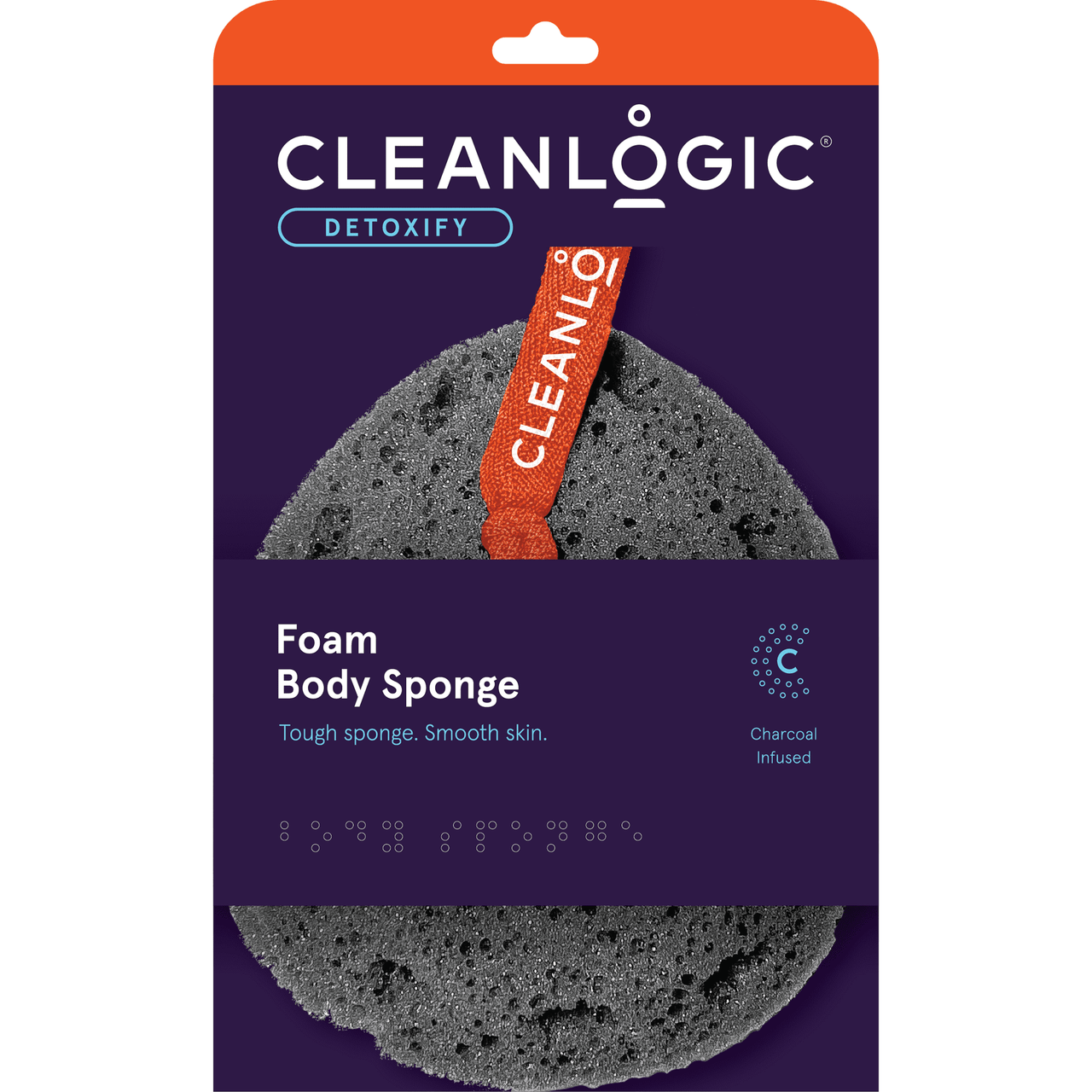 Clean Logic Charcoal Infused Sea Foam Body Sponge, 1 Ea